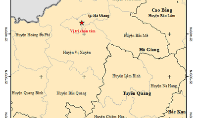 Động đất 3 độ richter ở Hà Giang