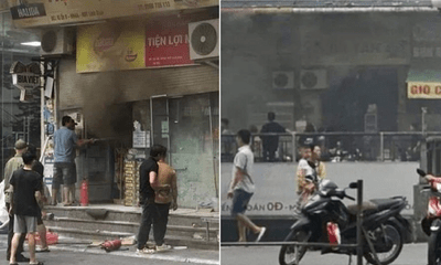 Hà Nội: Cháy cửa hàng tiện lợi ở chung cư, cư dân hô hào nhau dập lửa