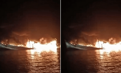 Cà Mau: Điều tra vụ tàu cá bốc cháy trên biển, nghi bị ném bom xăng