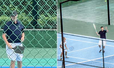 Hình ảnh tỷ phú Bill Gates và bạn gái chơi tennis ở Đà Nẵng