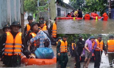 Đà Nẵng: Công an, bộ đội dầm mưa ứng cứu dân vùng tâm lũ