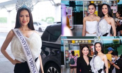 Bùi Quỳnh Hoa lên đường dự thi Miss Universe 2023