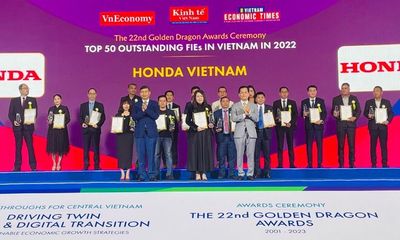 Honda Việt Nam nhận giải thưởng Rồng Vàng lần thứ 18