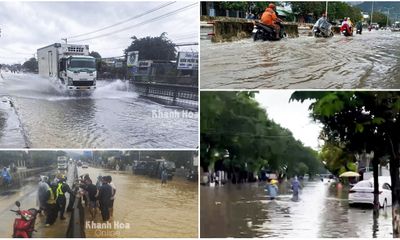 Sáng 15/11, TP Cam Ranh cho học sinh nghỉ học do mưa lũ diễn biến phức tạp
