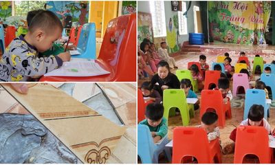 Thực hư việc học sinh mầm non ở Thanh Hóa phải ngồi nền nhà, lấy ghế làm bàn học