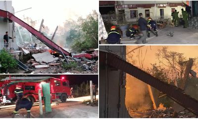Hiện trường tan hoang vụ nổ gây sập nhà 3 người thương vong ở Ninh Bình