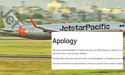 Hãng hàng không giá rẻ của Úc phải đăng đàn xin lỗi sau trò đùa cợt không thể chấp nhận
