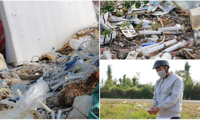 Rùng mình cảnh rác thải y tế chưa qua xử lý nằm ngổn ngang tại bãi rác dân sinh ở Đắk Nông