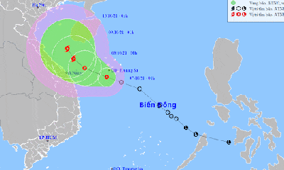 Áp thấp nhiệt đới có khả năng mạnh thành bão, hướng vào miền Trung 