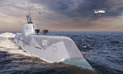 Quân đội Nga tung thiết kế vũ khí mới: Chiến hạm lai tàu ngầm tàng hình