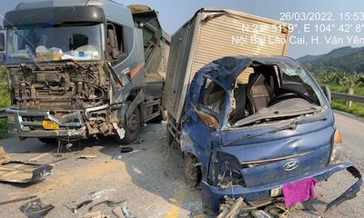 Tai nạn liên hoàn trên cao tốc Nội Bài - Lào Cai, 4 ô tô bị hư hỏng nặng