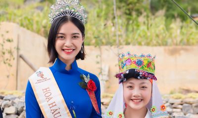 Hoa hậu Nông Thuý Hằng khởi đầu hành trình khuyến học tại Hà Giang