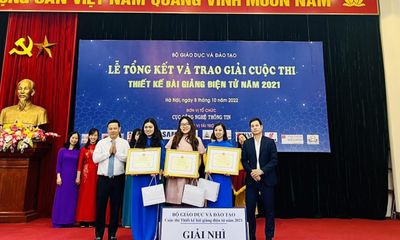 Giáo viên trường tiểu học Trung Yên vinh dự nhận giải thưởng cuộc thi Thiết kế bài giảng điện tử năm 2021