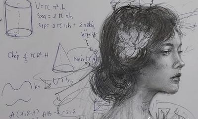 Bức vẽ cô gái trên giấy nháp của nam sinh khiến cộng đồng xôn xao