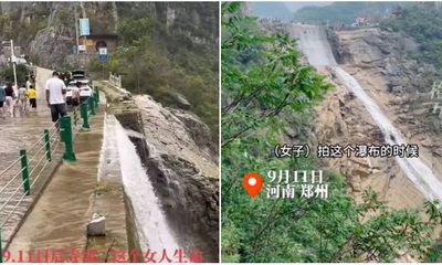 Trung Quốc: Trèo qua lan can để nhặt điện thoại, người phụ nữ tử vong sau khi rơi xuống thác nước cao 40 mét