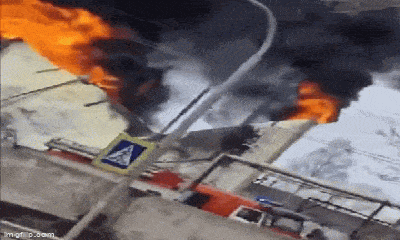 Video: Kho nhiên liệu Nga bị cháy do UAV tấn công