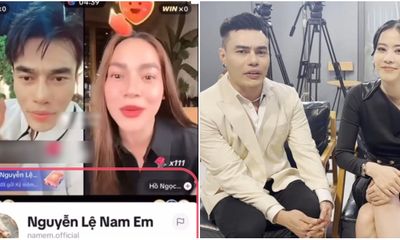 Nam Em có hành động gây chú ý giữa buổi livestream của Hồ Ngọc Hà và Lê Dương Bảo Lâm