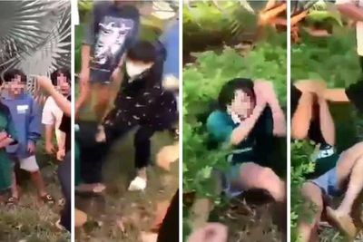 Xôn xao clip nữ sinh bị đánh hội đồng ở Bình Phước