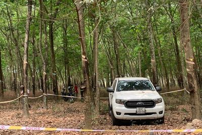 Vụ nữ kế toán bị giám đốc người Trung Quốc sát hại: Tìm thấy xe bán tải trong rừng cao su